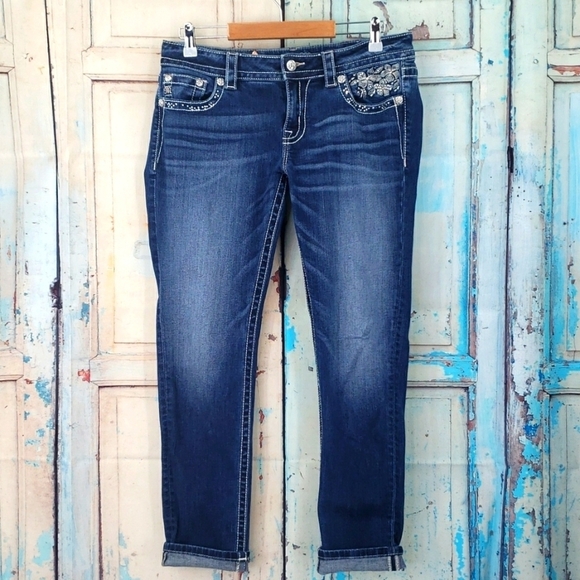 Miss Me Denim - Miss Me Signature Cuffed Skinny Jeans